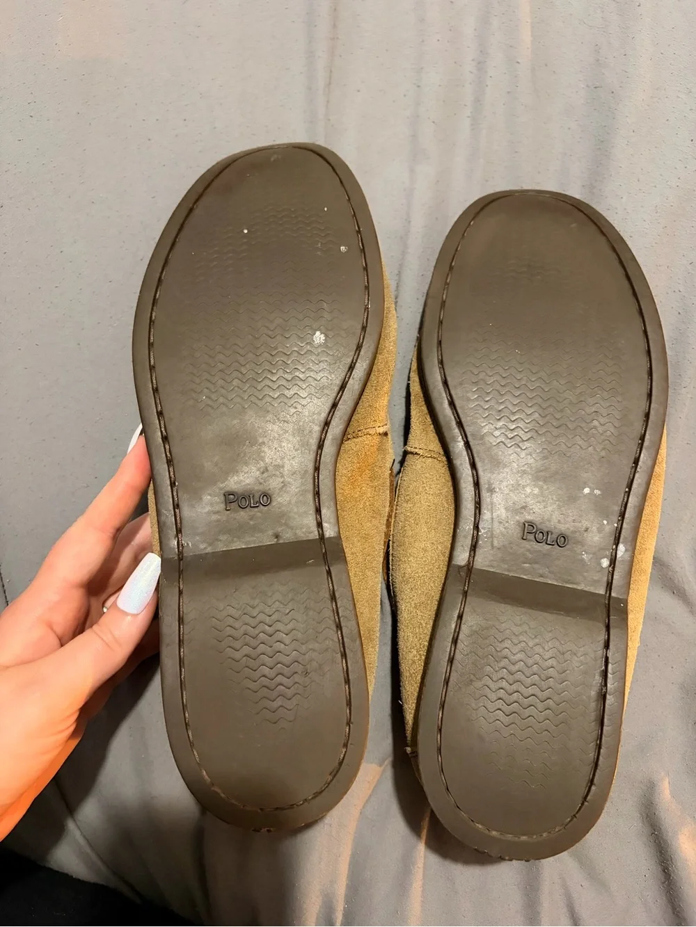 Polo Ralph Lauren Men's Suede Boat Shoes in Tan